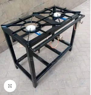 Mild Steel Two Burner Gas Stove Size 90cm by 55cm