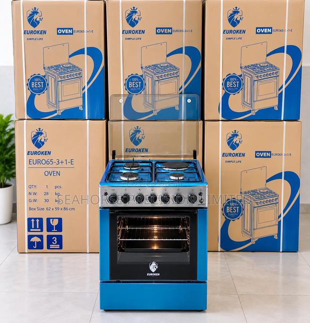 Euroken 4-Burner Freestanding Cooker – Oven