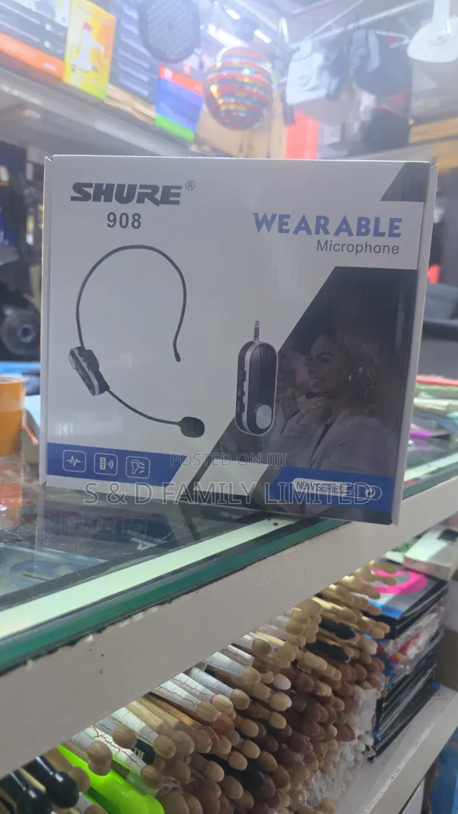 Shure 908 Headrest Wireless Microphone