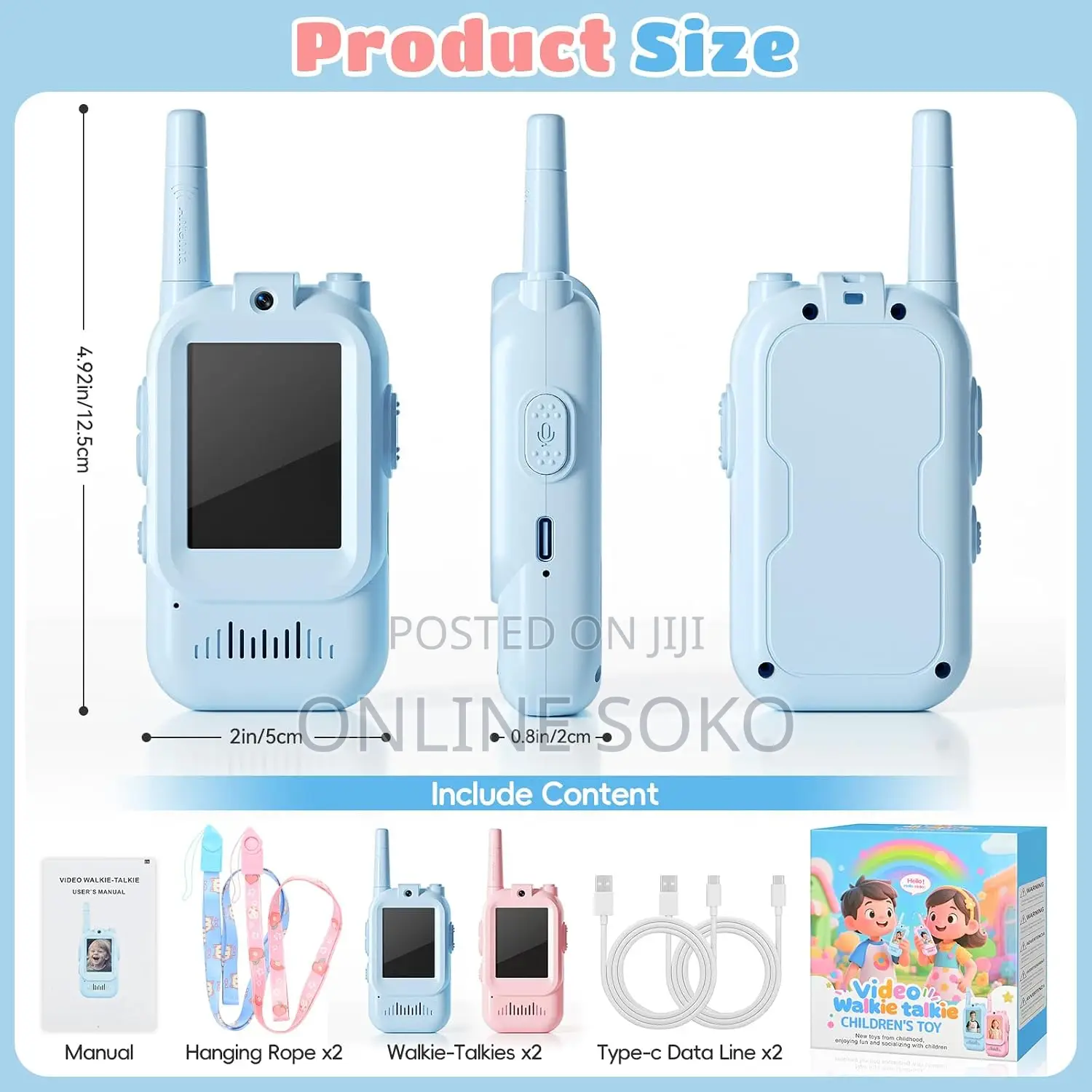 Kids Rechargeable USB Real-Time Video Walkie Talkie With Camera Toy