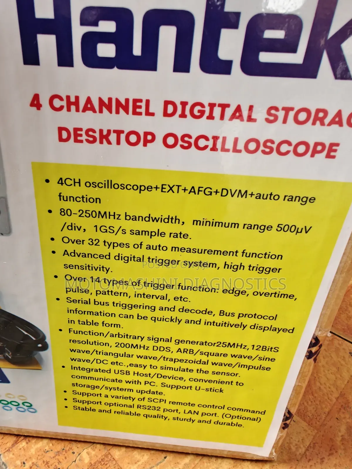4 Chanel Digital Storage Desktop Oscilloscope 250MHZ
Hantek Dso4254c