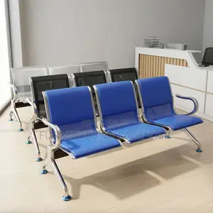 Blue 3-Link Waiting Bench