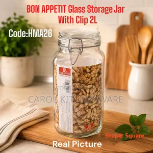 2 LTR Bon Appetit Glass Storage Jar With Clip