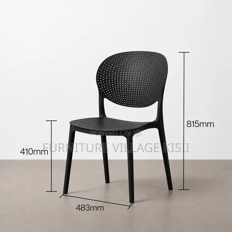 Home Furniture;Black Retro Stackable Chair