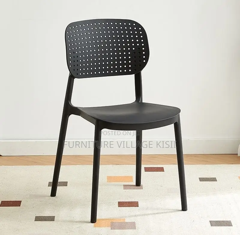 Home Furniture;Black Retro Stackable Chair