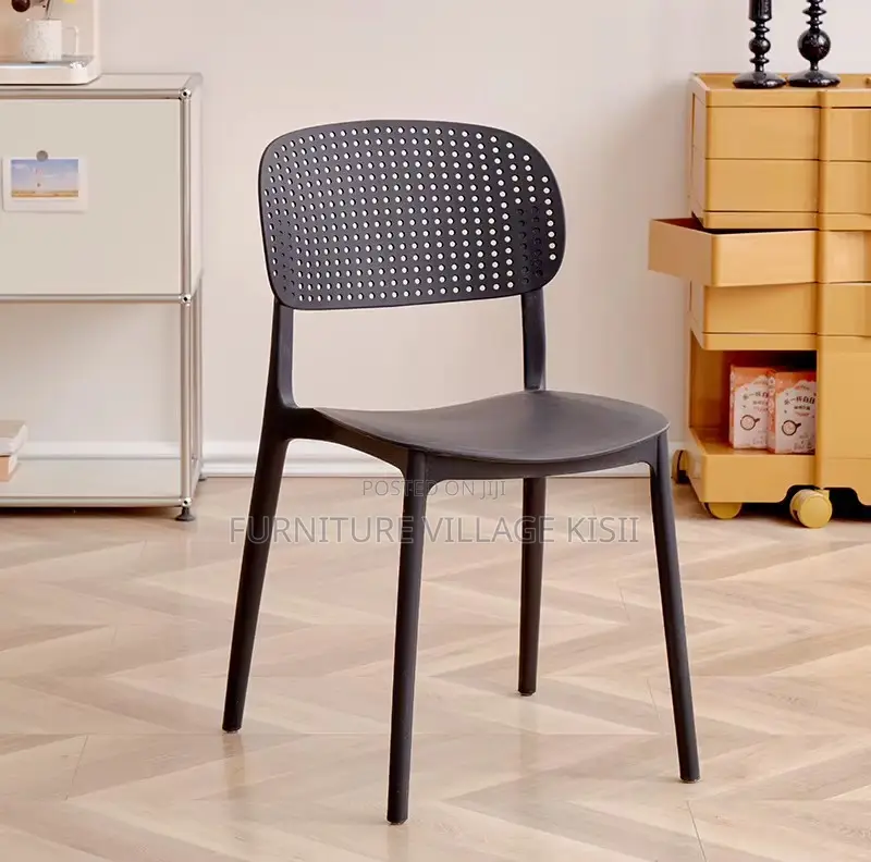 Home Furniture;Black Retro Stackable Chair