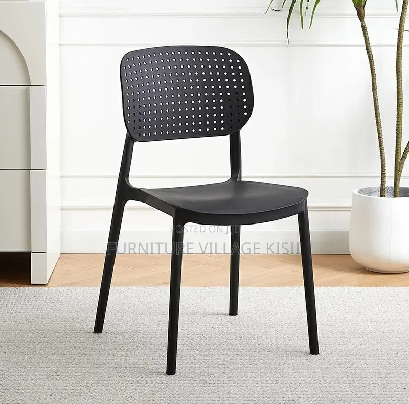 Home Furniture;Black Retro Stackable Chair