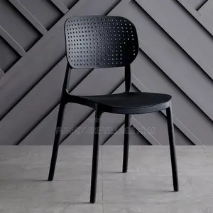Home Furniture;Black Retro Stackable Chair