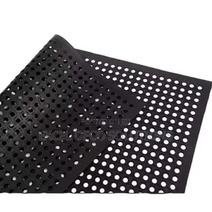 Heavy Duty Ramp Rubber Mat Non Slip Rubber Ring Drainage Floor Mat