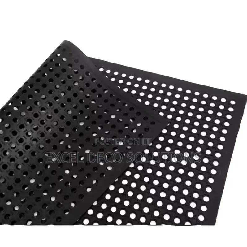 Heavy Duty Ramp Rubber Mat Non Slip Rubber Ring Drainage Floor Mat