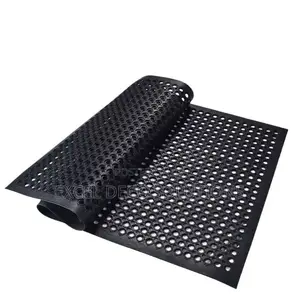 Non-Slip Rubber Entrance Mat Heavy Duty Outdoor Ring Drainage Door Mat