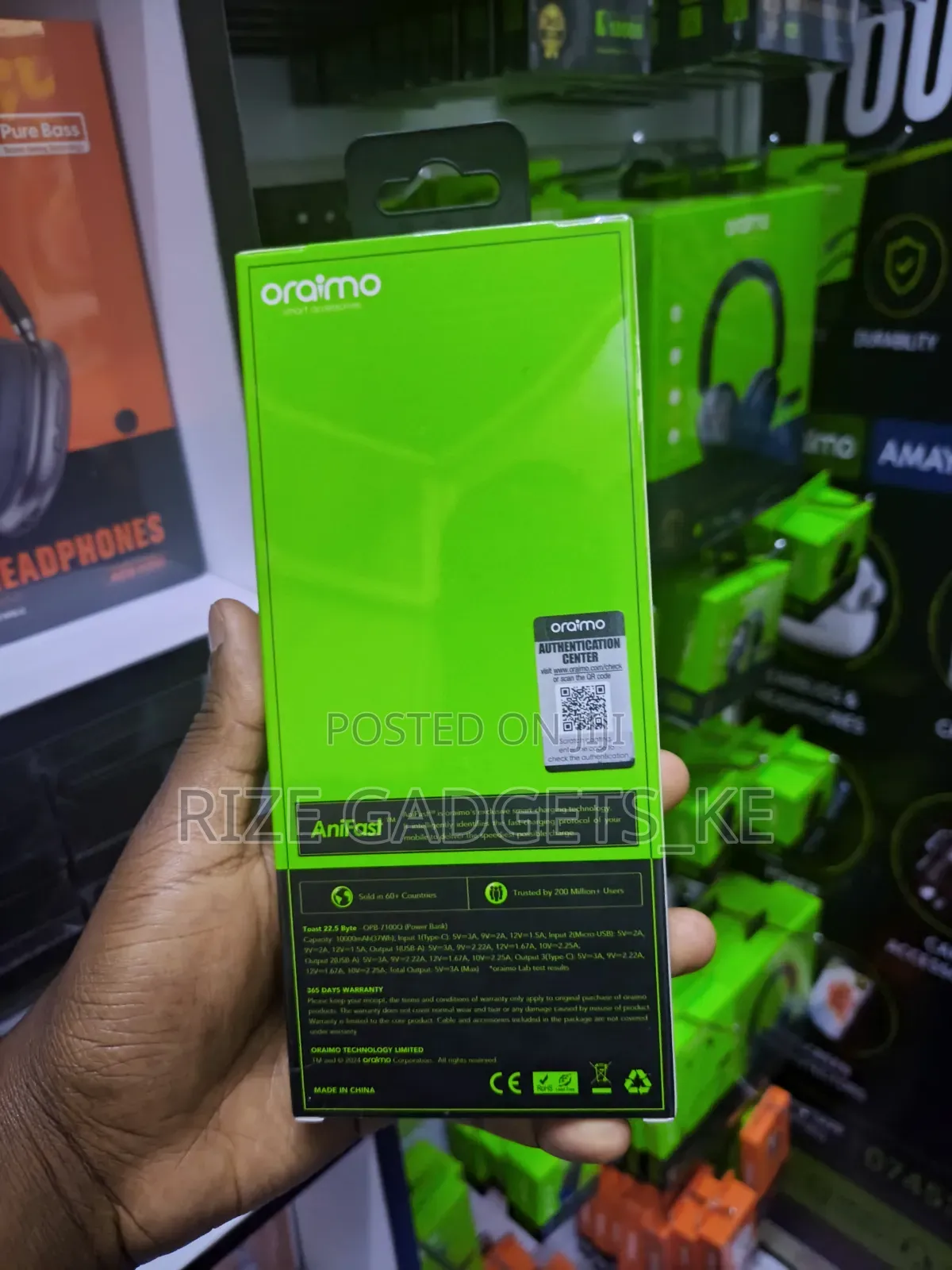 Oraimo 22.5W Super Fast Charging Powerbank