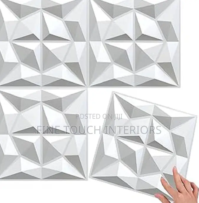 White 3d PVC Wall Panels