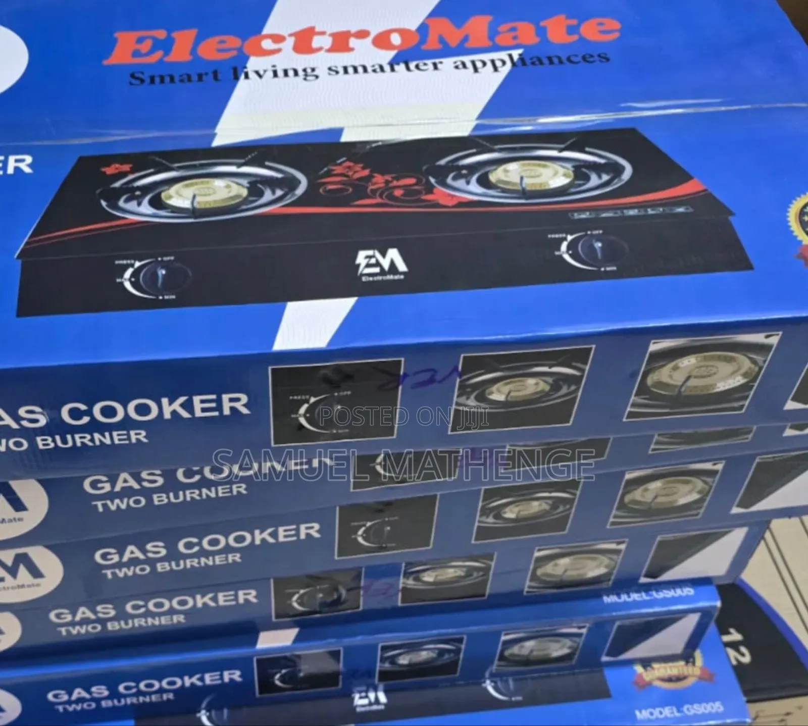 Electromate 2-Burner Gas Cooker With Auto Ignition