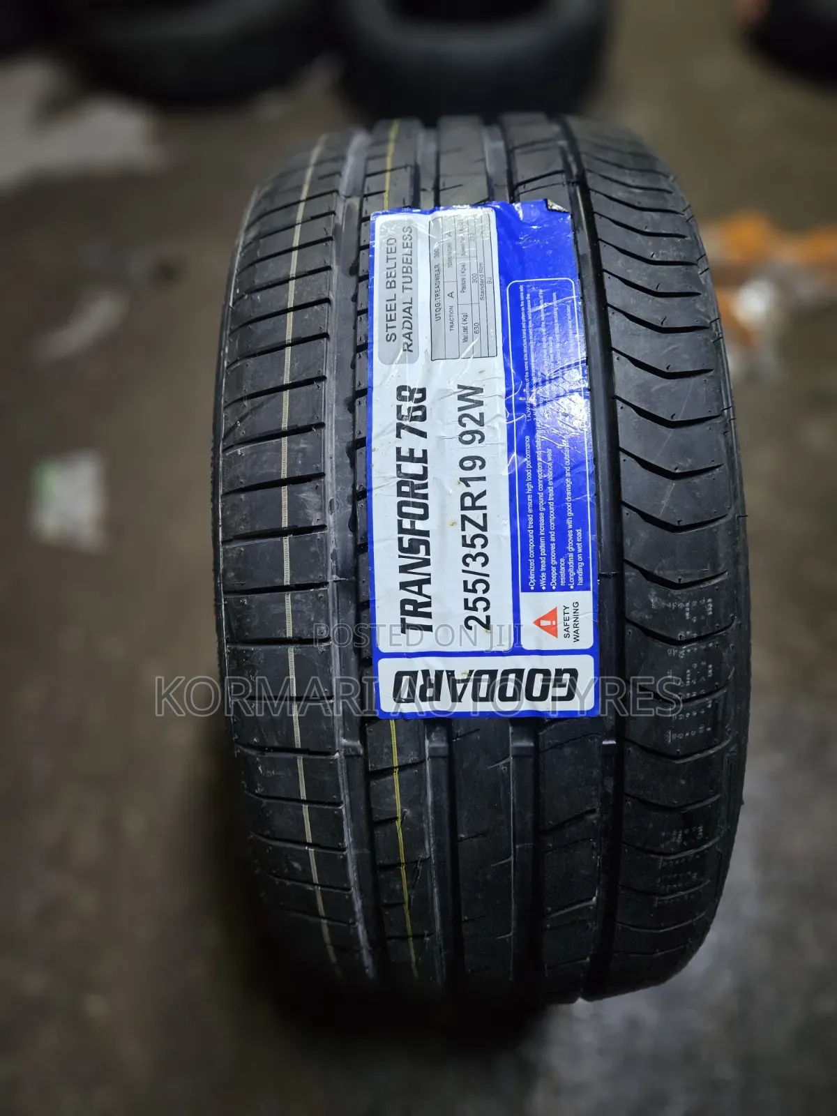 255/35r19 Goddard Tyre