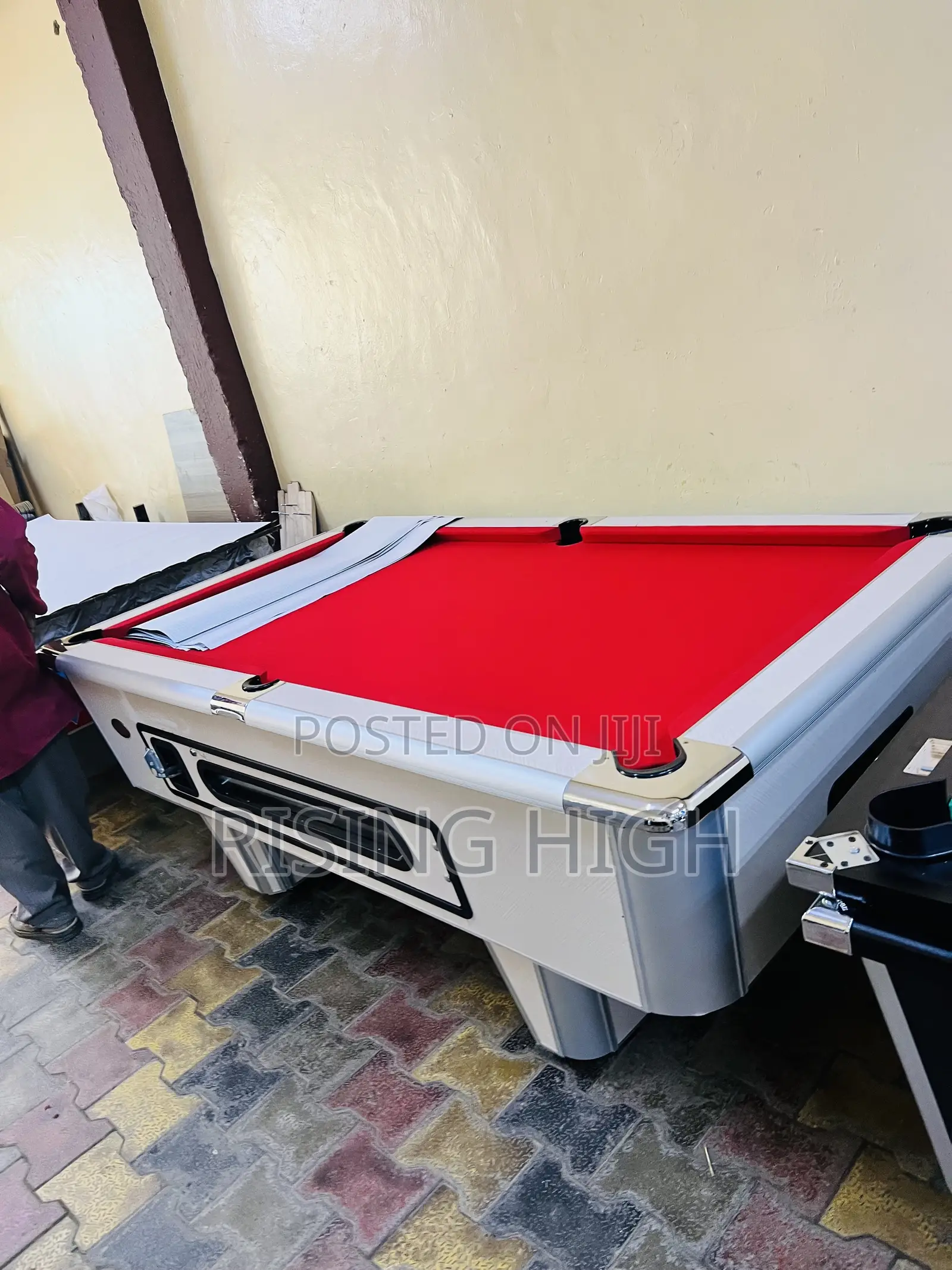 Wide Big Frame Marble Pool Table.