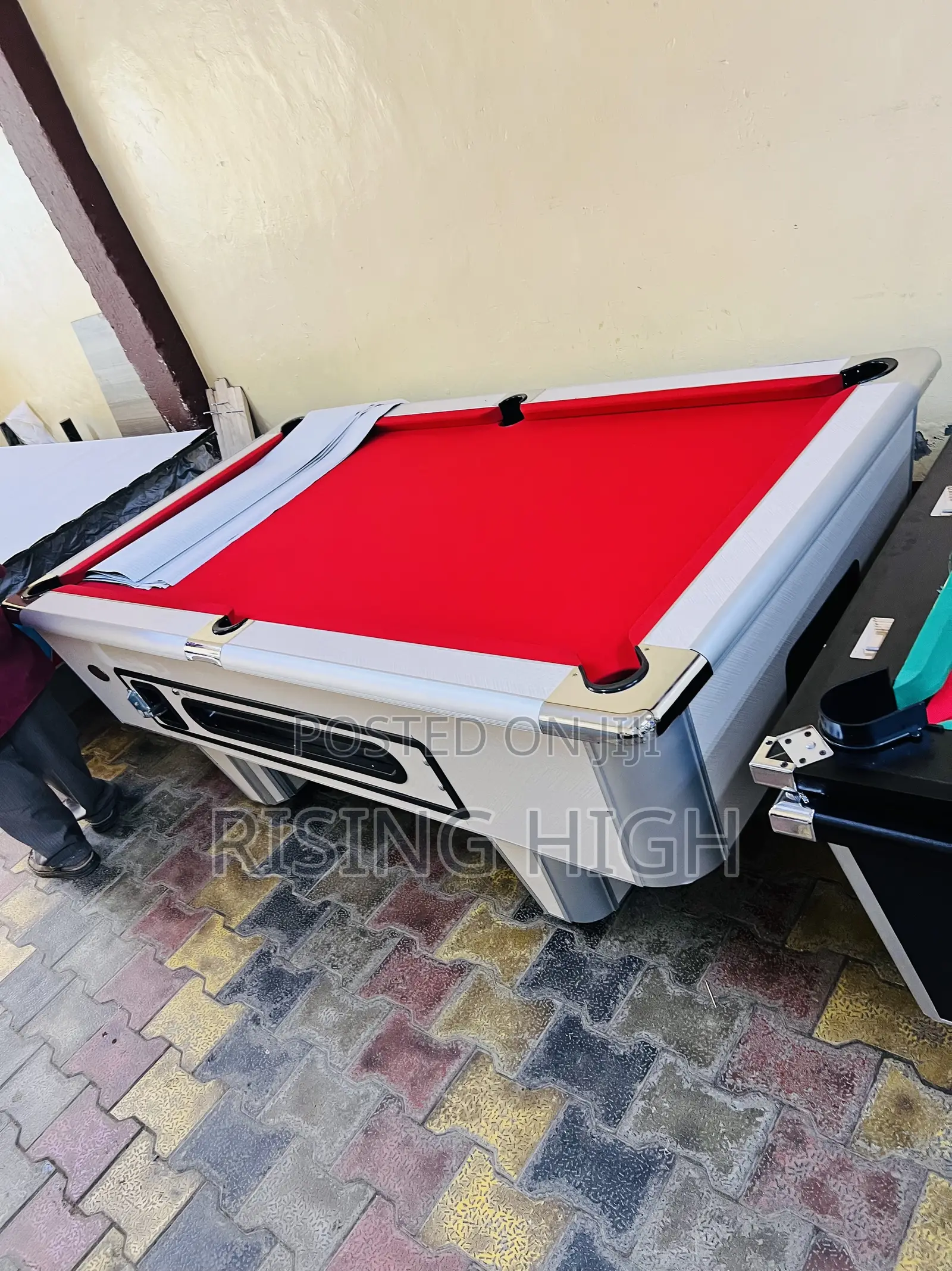 Wide Big Frame Marble Pool Table.