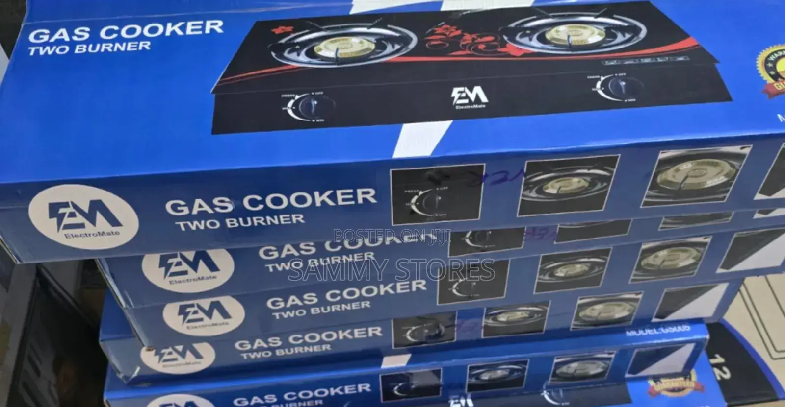 Electromate 2-Burner Tempered Glass Gas Cooker