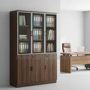 3-Door Wooden Filing Cabinet