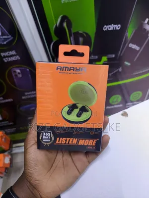 Amaya Wireless Buds With a Green Interior Design With Warranty