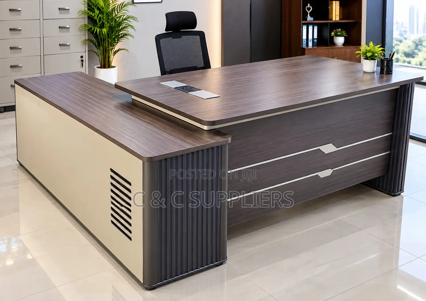 Imported L-Shaped Office Desk-1800mm