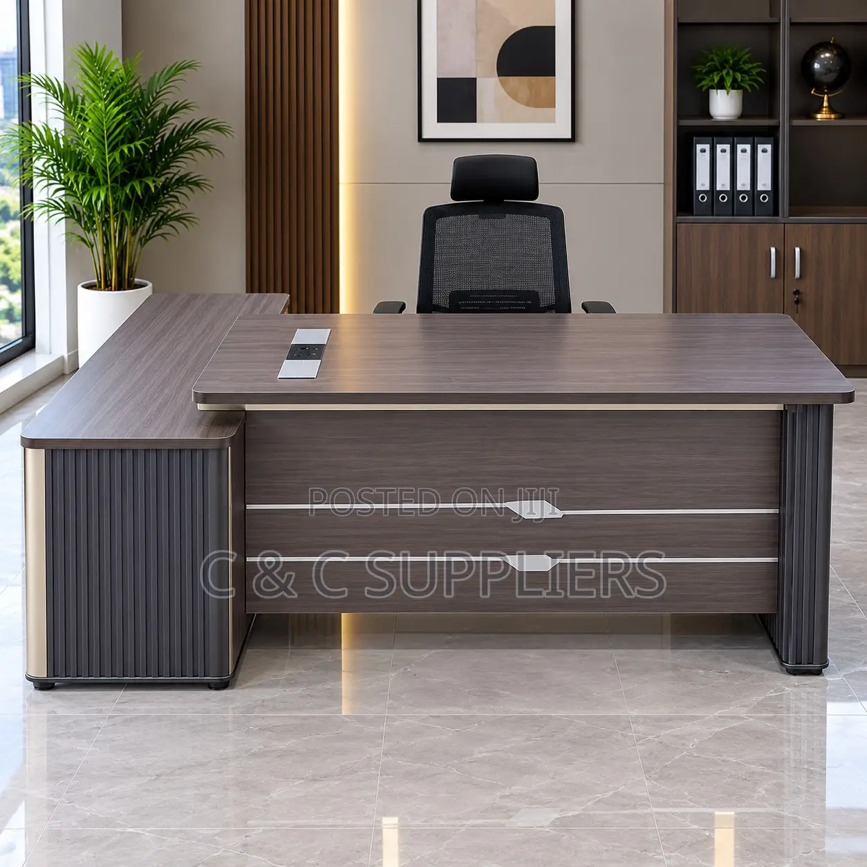 Imported L-Shaped Office Desk-1800mm