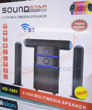 Soundstar HD-1981 3.1CH Multimedia Speaker System With Bluetooth