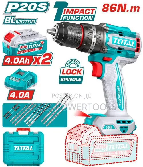 TIDLI208682 Brushless Cordless Impact Drill 86Nm