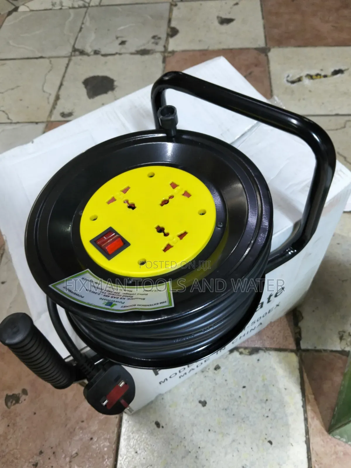 Powermate High Current Extension Cable Reel 2.5mm 25m Circuit Breaker