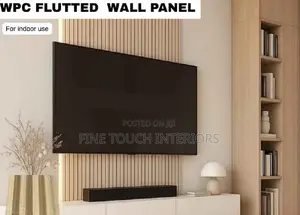 Fluted Wall Panels for TV Area