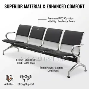 4-Link Semi Padded Waiting Bench.