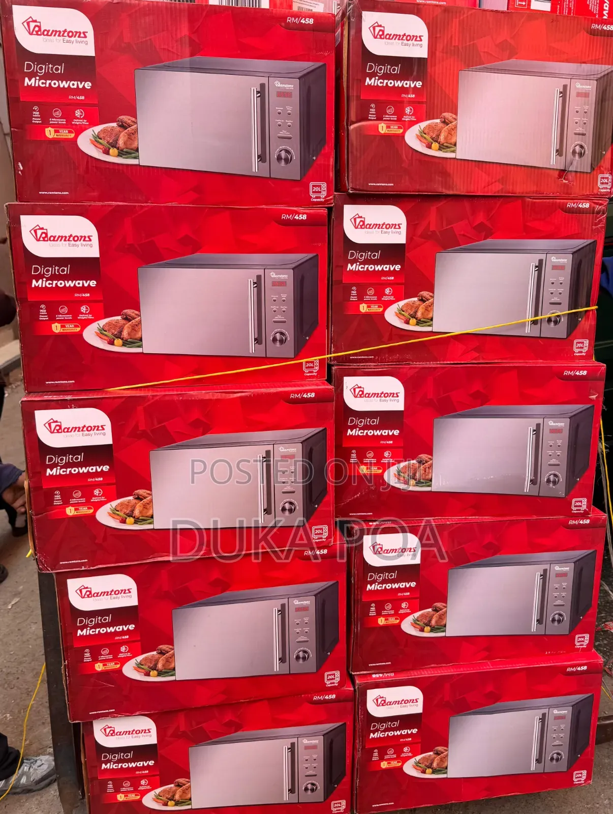 Ramtons 20 Liters Digital Microwave Glass Door Rm 458