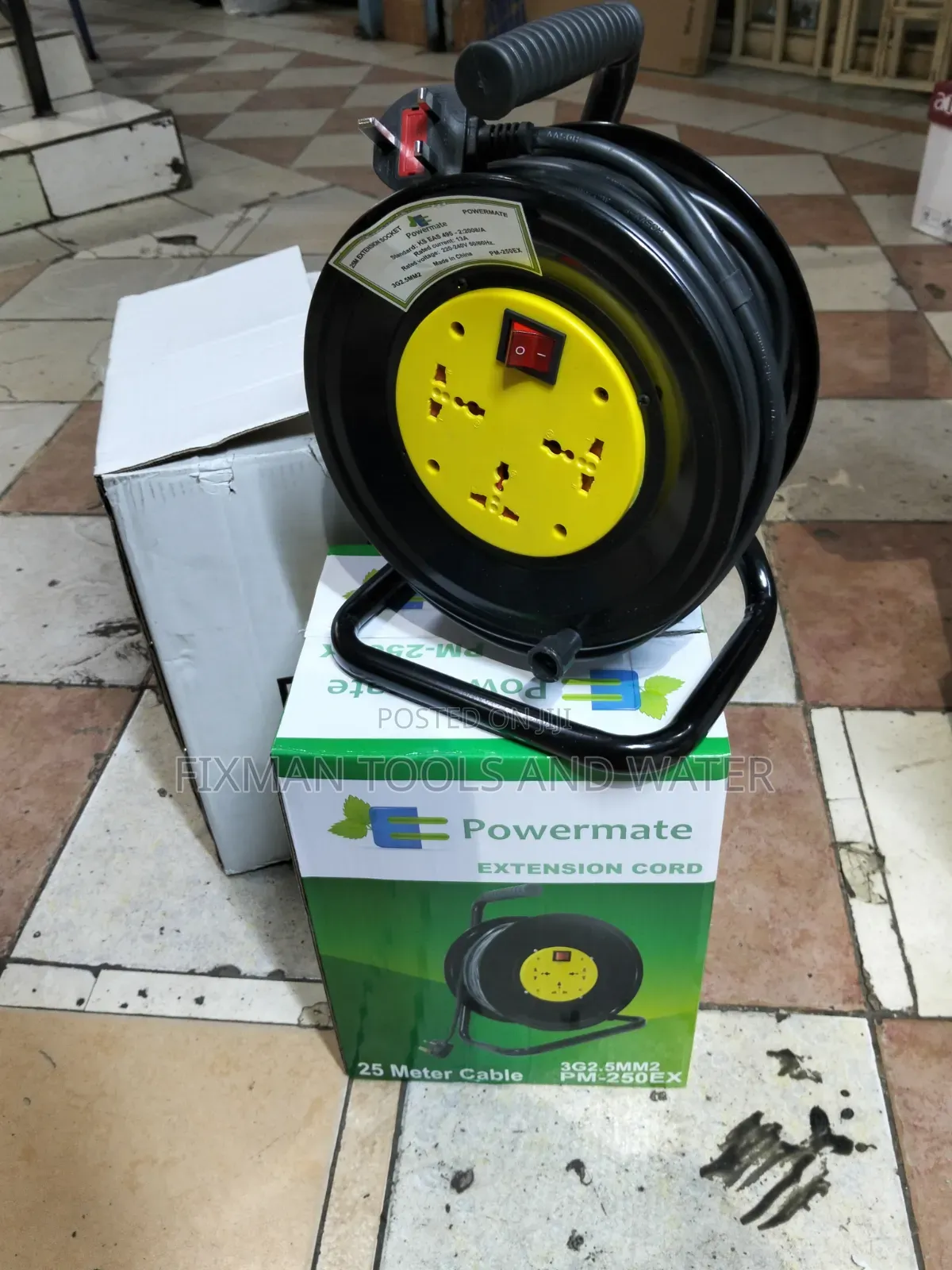 High Voltage Current Cable Extension Cable Reel 2.5 Mm 25M Long