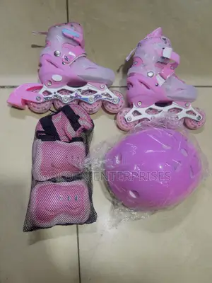 4-in-1 Kids Roller Skating Set, Skates, Helmet, Knee Pads,Elbow Guards