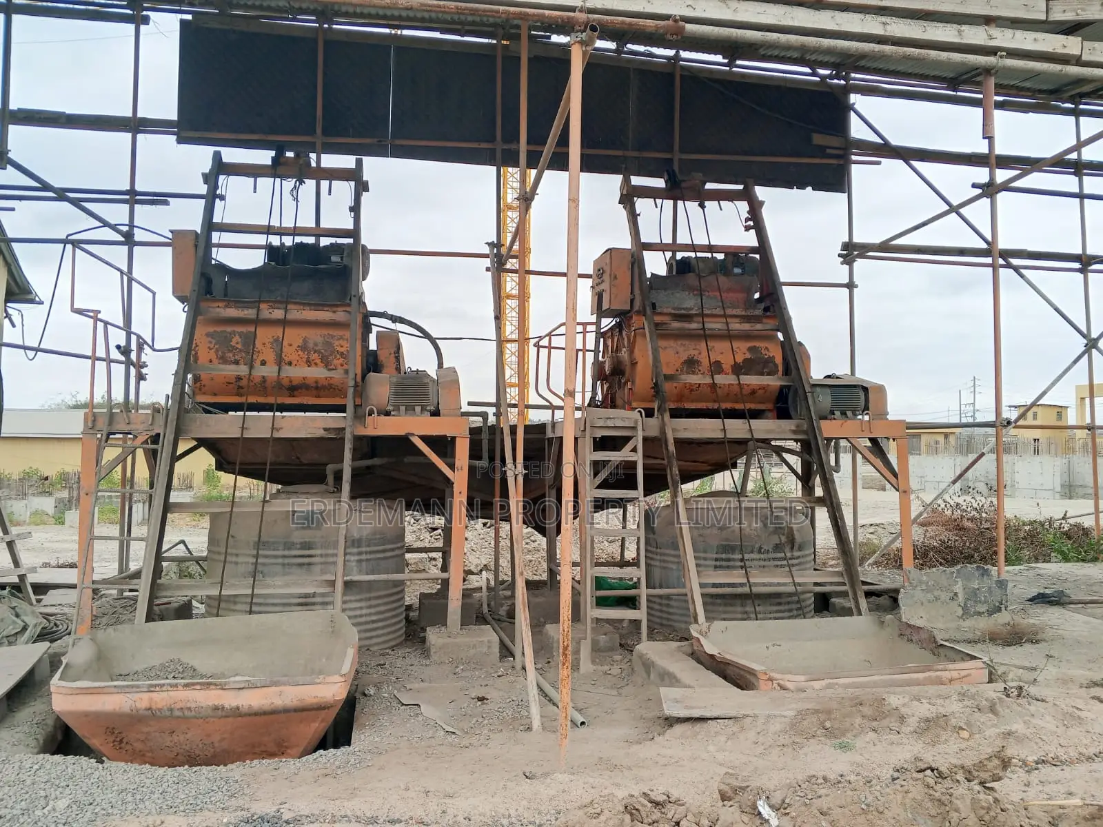 Js500 Concrete Mixer 500l 25-30m3/H 2016 and 2019 Two Units