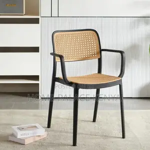 Dining Chair; Modern Rattan Dining Chair for Family and Guest Seating