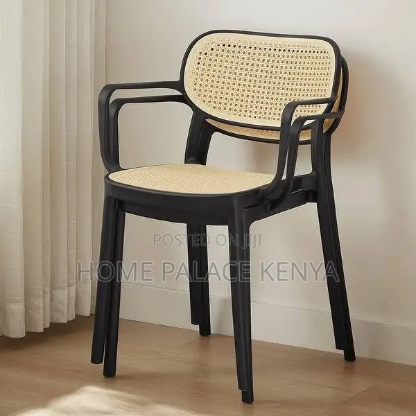 Dining Chair; Modern Rattan Dining Chair for Family and Guest Seating