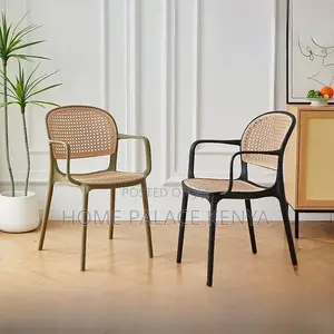 Dining Chair; Modern Rattan Dining Chair for Family and Guest Seating