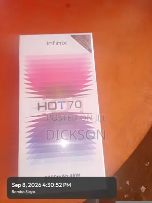 New Infinix Hot 70 128 GB Silver