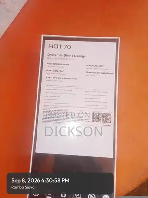 New Infinix Hot 70 128 GB Silver