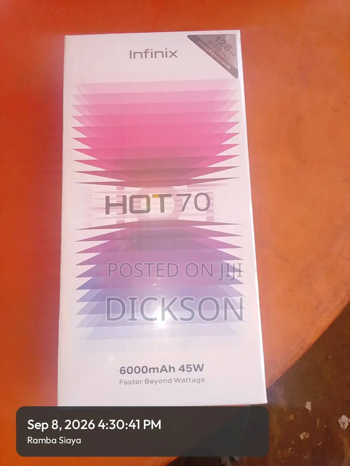 New Infinix Hot 70 128 GB Silver