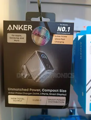 Anker Prime Charger 160w 3ports Smart Display