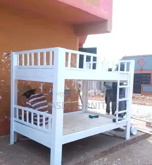4x6 Strong White Wooden Bunk Bed