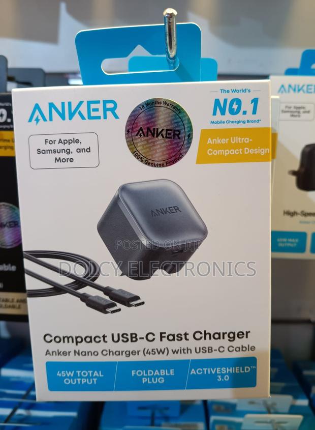 Anker Nano Charger 45w With USB-C Cable - main view