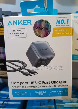Anker Nano Charger 45w With USB-C Cable