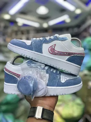 Air Jordan 1 Denim Sequin Sneakers
