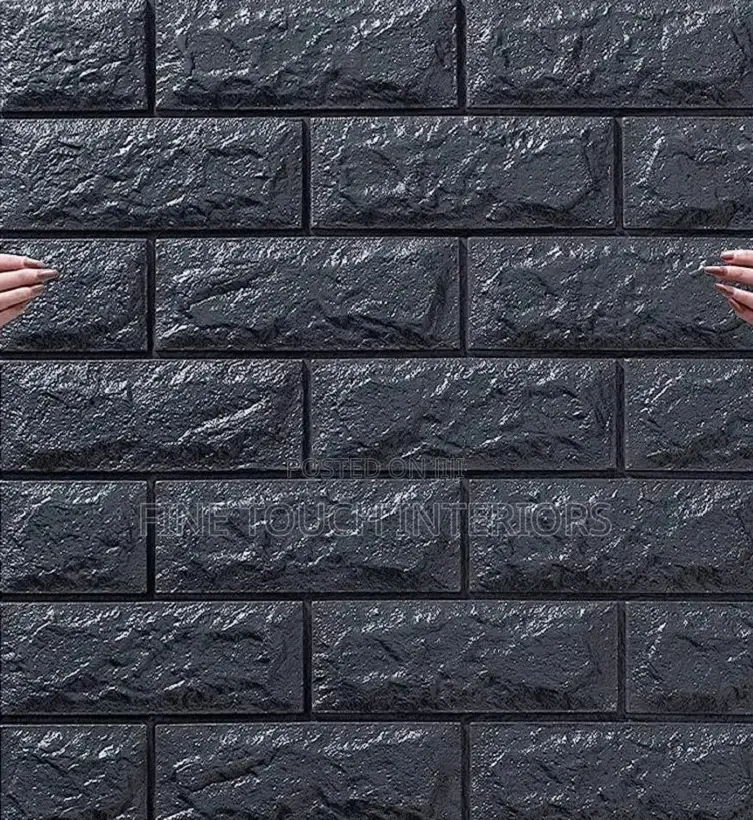 Black 3d Foam Wall Panels