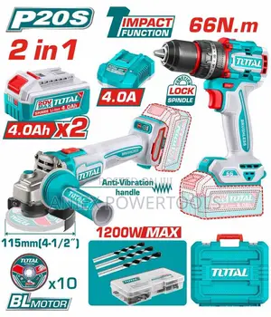 Total TCKLI20256 2 PCS Cordless Combo Kit