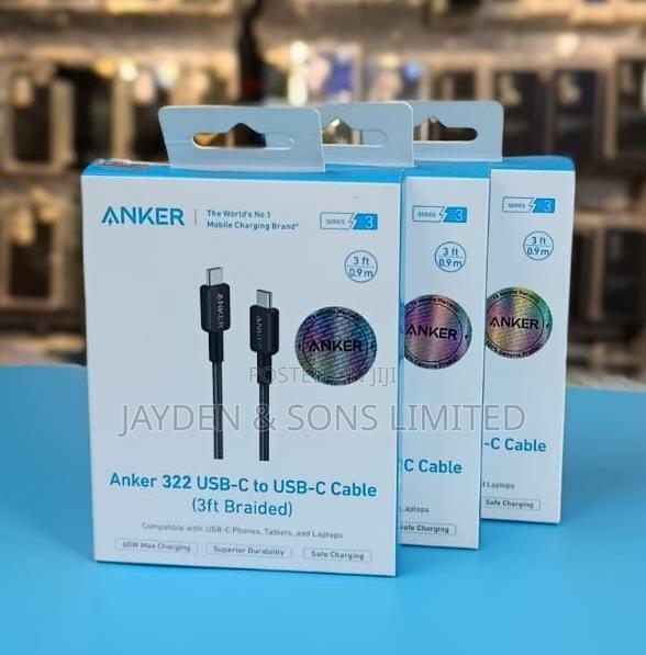Anker 322 USB-C to USB-C Cable (3ft Braided)
