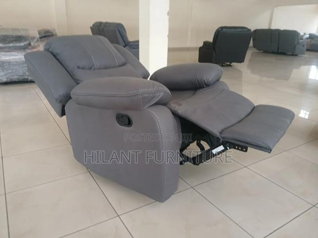Premium Grey Single-Seater Fabric Recliner